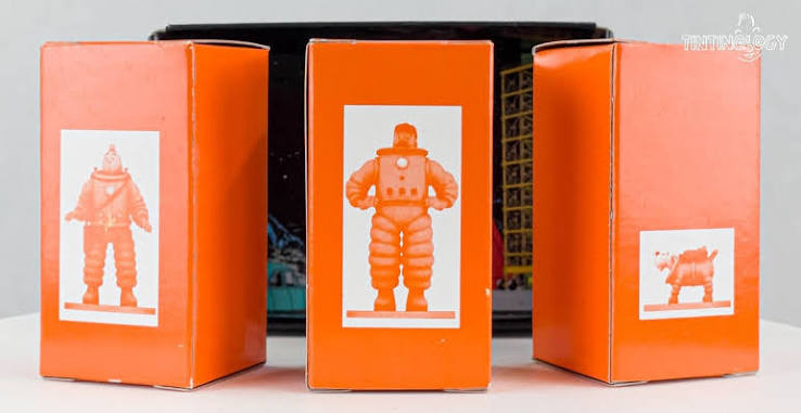 COFFRET 3 MICRO FIGURINES LUNE / TINTIN