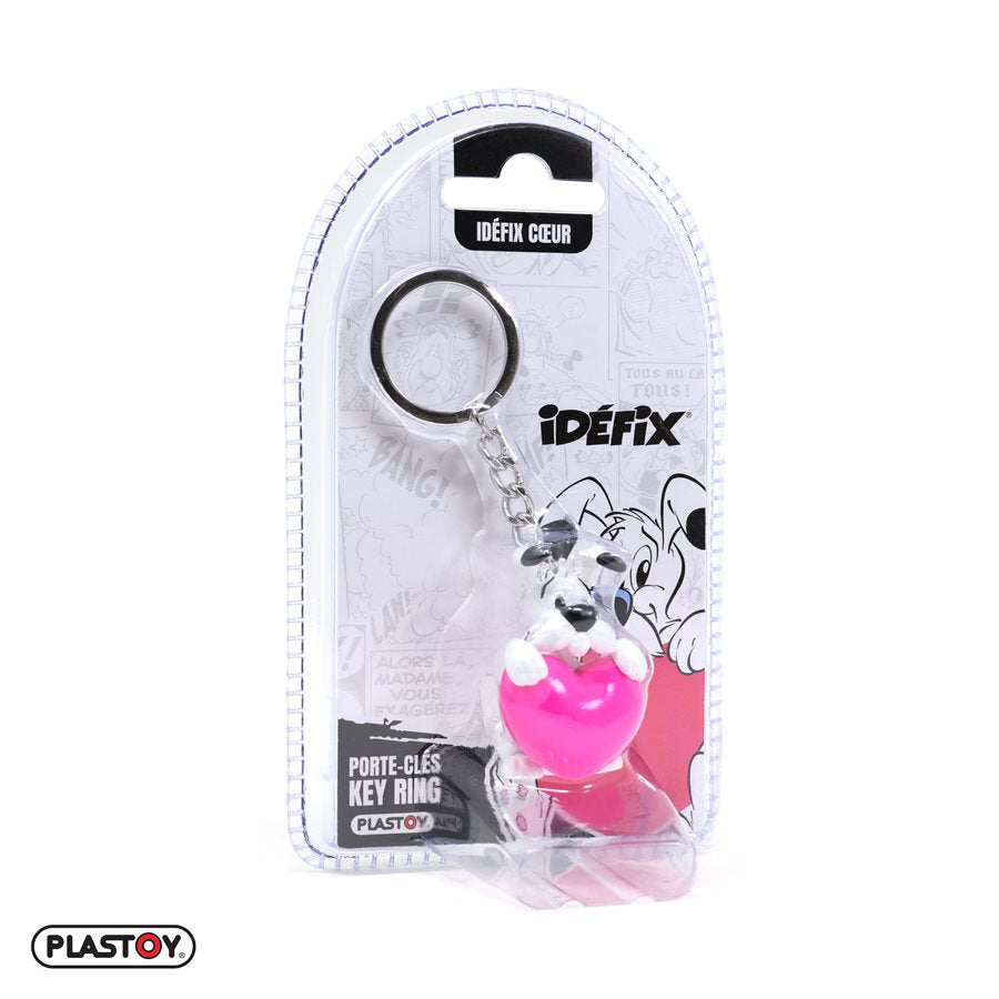 PORTE-CLÉS / IDÉFIX COEUR ROSE
