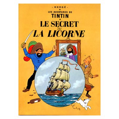 AFFICHE LAMINÉE TINTIN / LE SECRET DE LA LICORNE