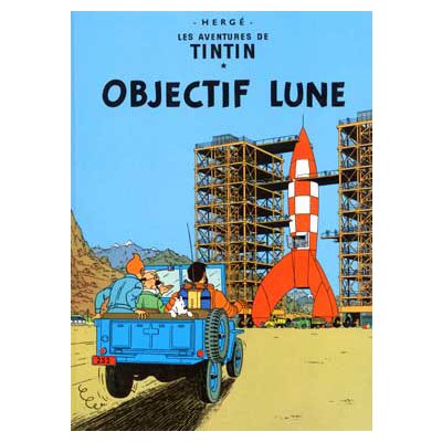 Affiche Laminée Tintin / OBJECTIF LUNE