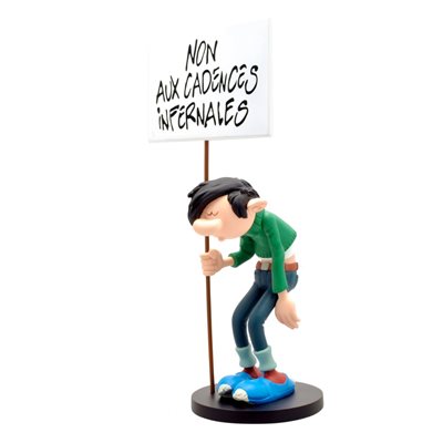 Statuette | Gaston and his sign