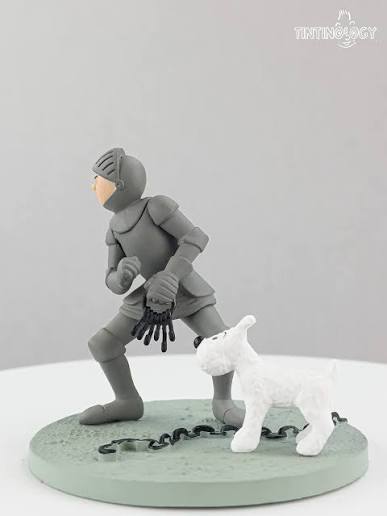 FIGURINE TINTIN / TINTIN EN ARMURE ET MILOU