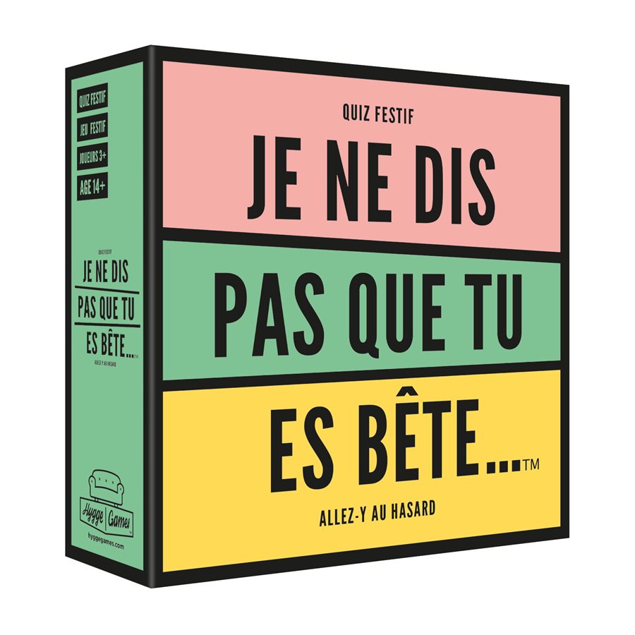 Jeu de Société Festif / JE NE DIS PAS QUE TU ES BÊTE ...