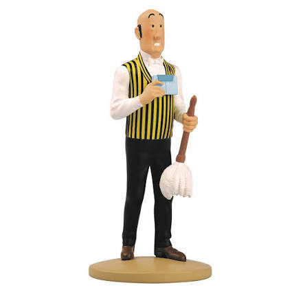 FIGURINE / TINTIN / NESTOR AU PLUMEAU