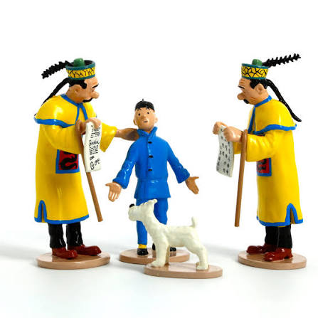 COFFRET FIGURINE TINTIN / LE LOTUS BLEU