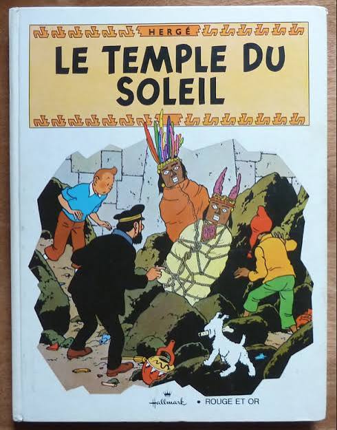 LIVRE / POP-POP / LE TEMPLE DU SOLEIL / TINTIN