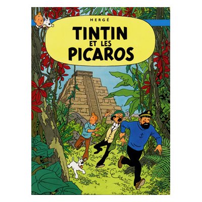 AFFICHE LAMINÉE TINTIN / TINTIN CHEZ LES PICAROS
