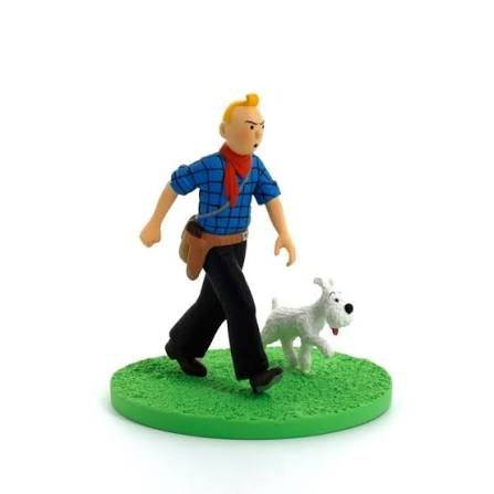 FIGURINE / TINTIN EN COW-BOY ET MILOU
